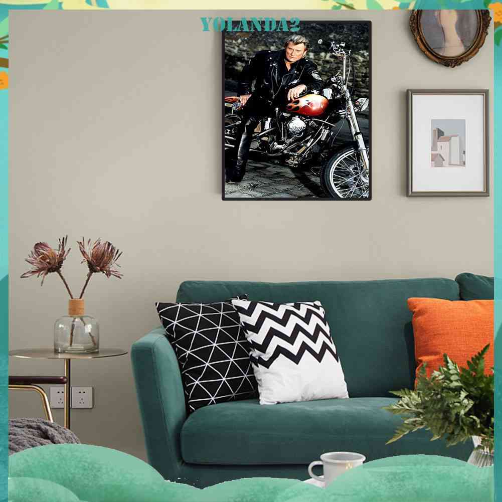 Tranh Đính Đá Kim Cương Toàn Bộ 5D DIY Hình Johnny Hallyday