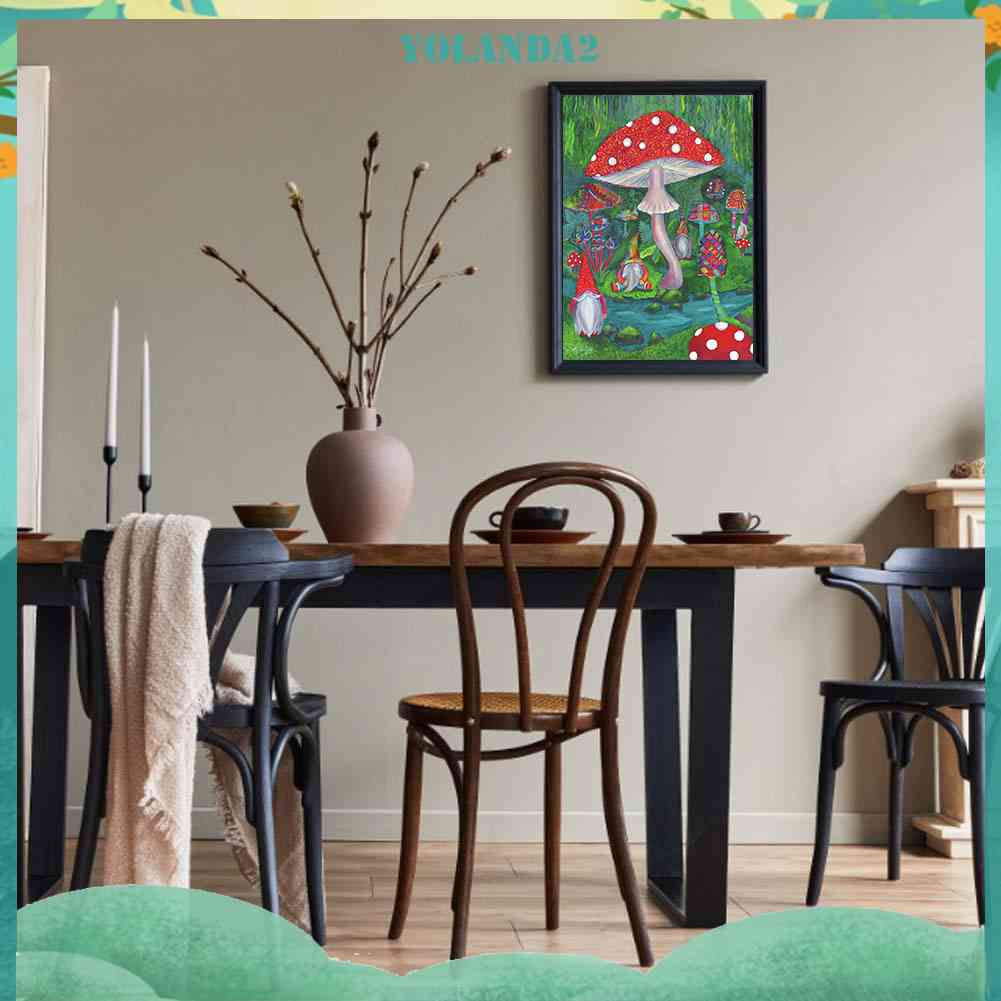 Tranh Đính Đá Kim Cương Toàn Bộ 5D DIY Hình Vẽ Nấm Goblin