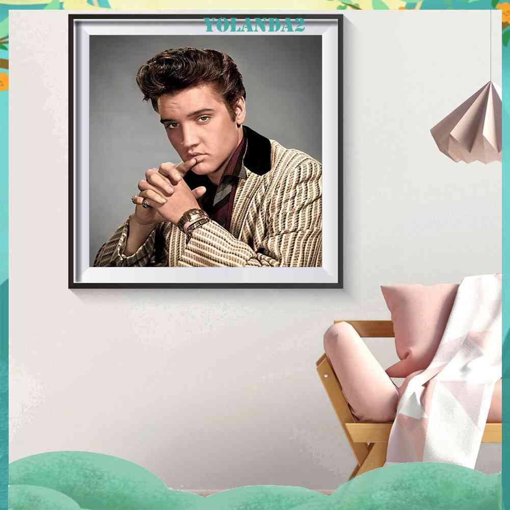 Tranh Đính Đá Kim Cương Toàn Bộ 5D DIY Hình Elvis Presley