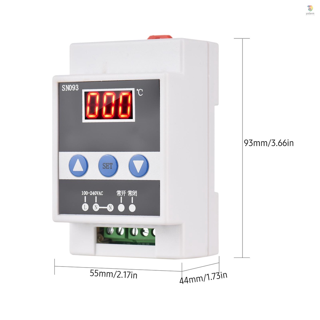 Bộ Điều Khiển Nhiệt Độ Một Chiều Có Đèn LED Kỹ Thuật Số 110-240V