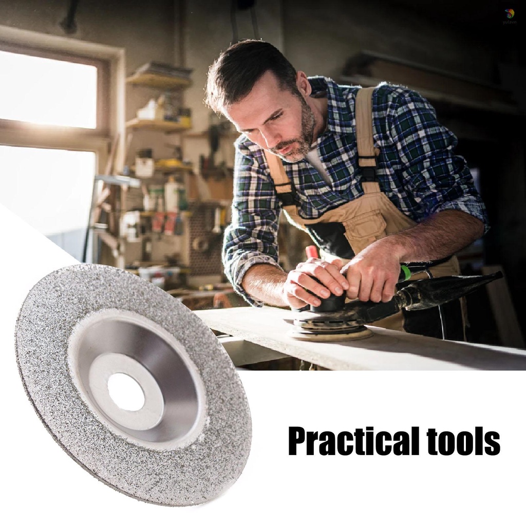 Đĩa Mài Kim Cương 4in Mạ Nhám 60 Độ Chuyên Dụng Cho Máy Mài Góc