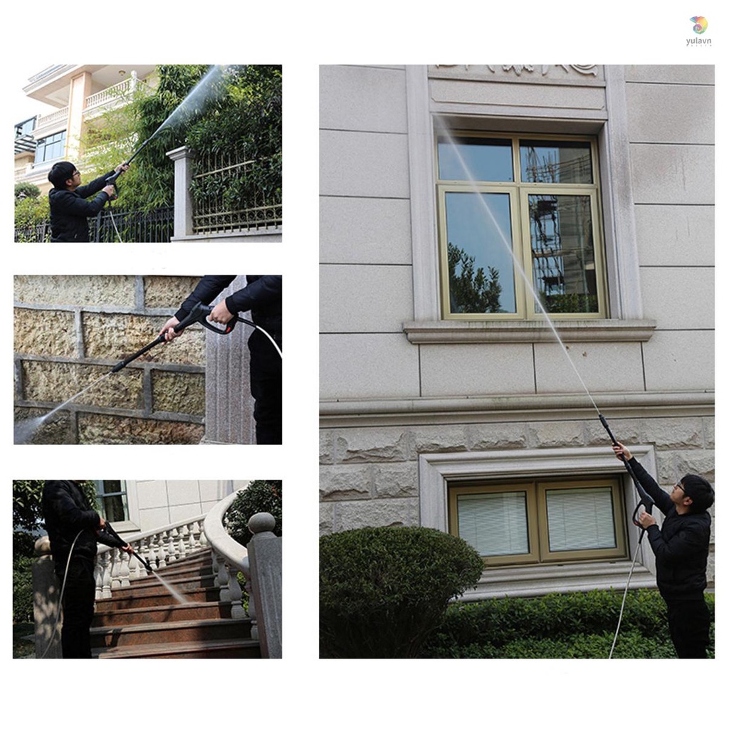 Súng Xịt Nước Áp Suất Cao Kèm Gậy Dài 160bar Làm Sạch Xe Hơi / Máy Giặt