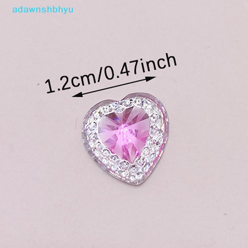 Set 50 Kẹp Tóc Nhựa Hình Trái Tim 12mm Cho Bé Gái