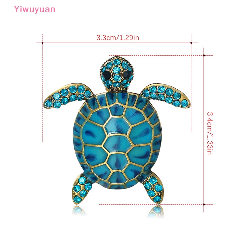 < Yiwuyuan > Trâm Cài Áo Hình Rùa Đính Kim Cương Sáng Tạo Thời Trang Cao Cấp Làm Quà Tặng Cho Nữ Giới