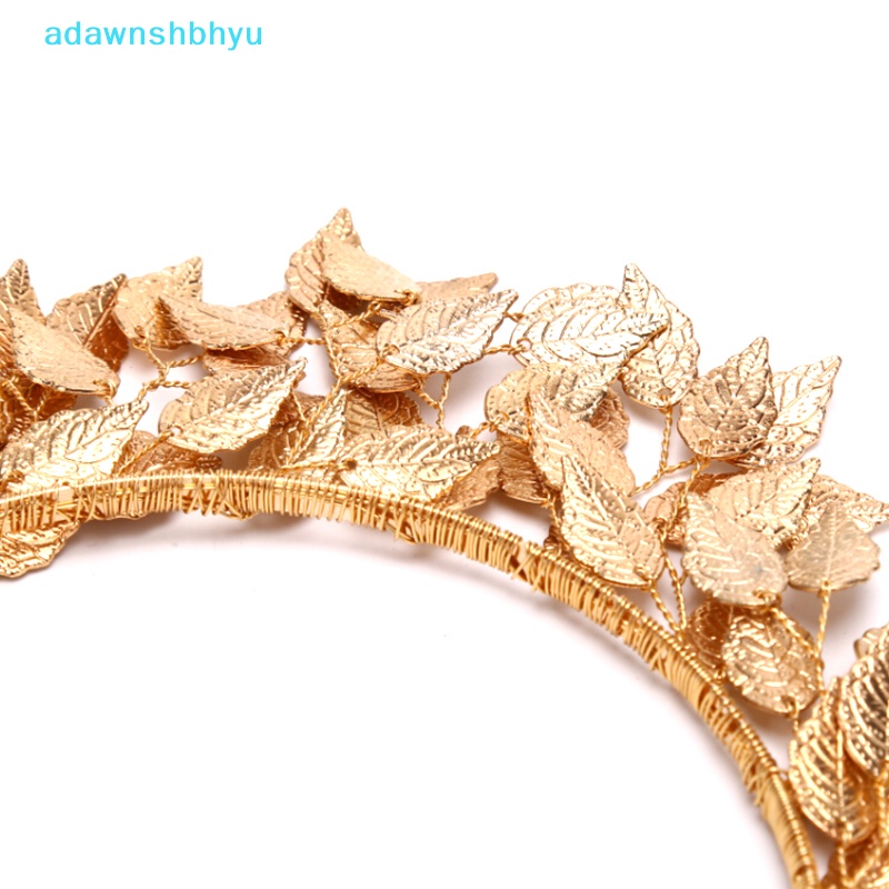 Vương Miện Cài Tóc Hình Lá Bằng Kim Loại Màu Vàng / Bạc Cho Cô Dâu