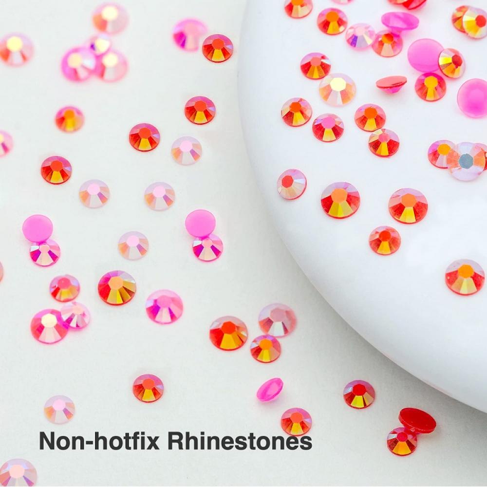 Đá Quý Pha Lê Hồng Nhiều Màu Sắc Kích Thước 3 / 4 / 5mm G1Z8 Dùng Trang Trí Thủ Công DIY