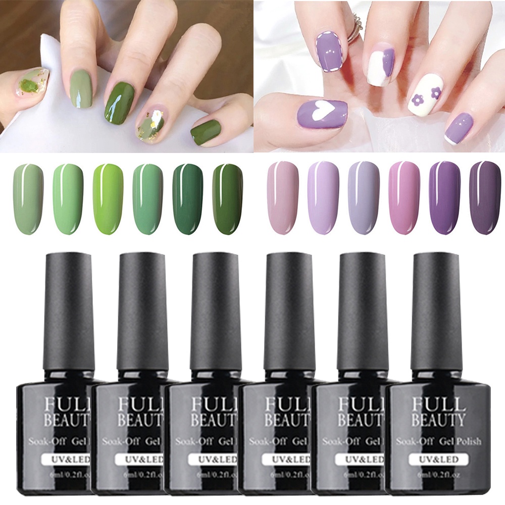 Set 6 Lọ Sơn Móng Tay Gel UV Bảo Vệ Toàn Diện 5ml