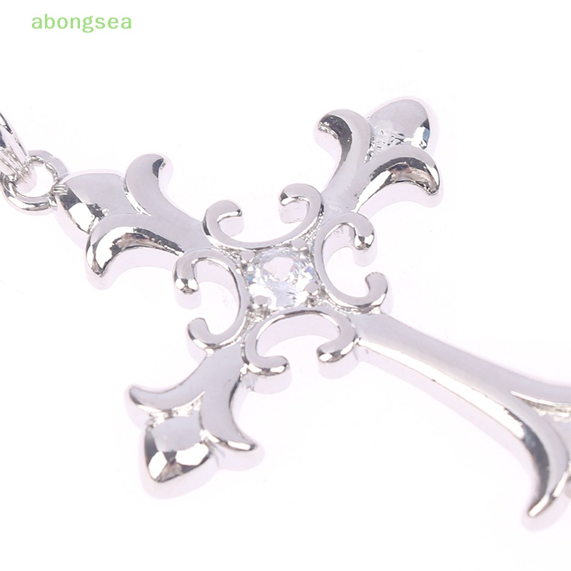 Vòng cổ Mặt Thánh Giá Bằng Thép Không Gỉ Đính Đá Phong Cách Gothic Thời Trang Cho Nam