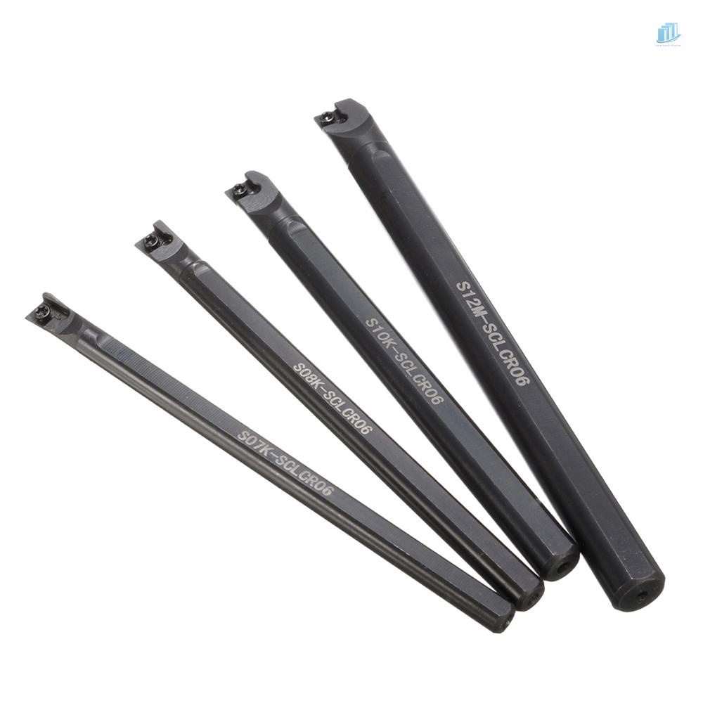 Set 4 Phụ Kiện 7 / 8 / 10 / 12mm S07K / S08K / S10K / S12M-SCLCR06 CNC Cho Máy Tiện060204 Bộ 4 Món Gồm Cây Chèn + Dụng Cụ Vệ Sinh Chuyên Dụng