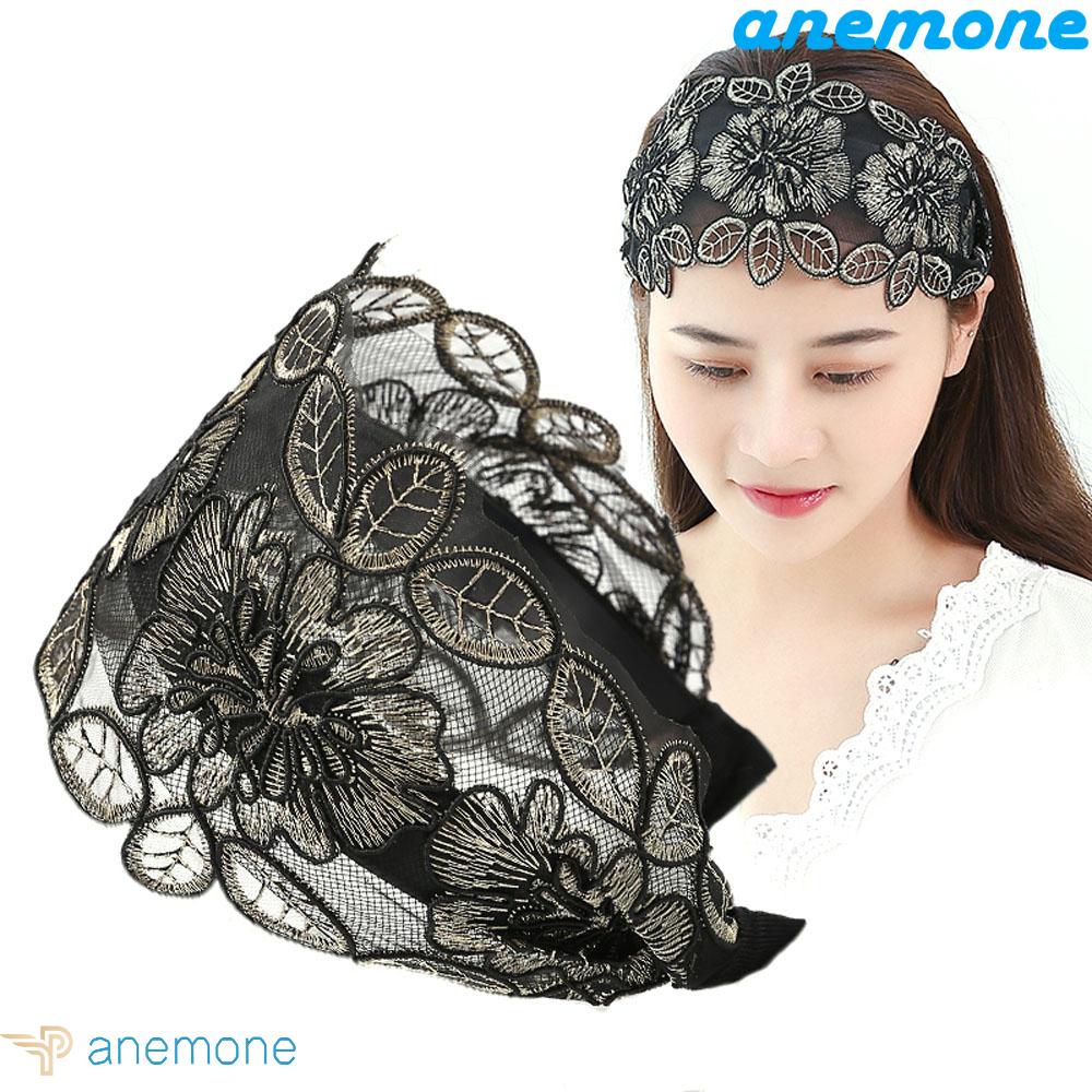 Băng đô cài tóc bản rộng không trượt in họa tiết hoa cổ điển có thể điều chỉnh nhiều màu phong cách Hàn Quốc thời trang mùa hè cho nữ