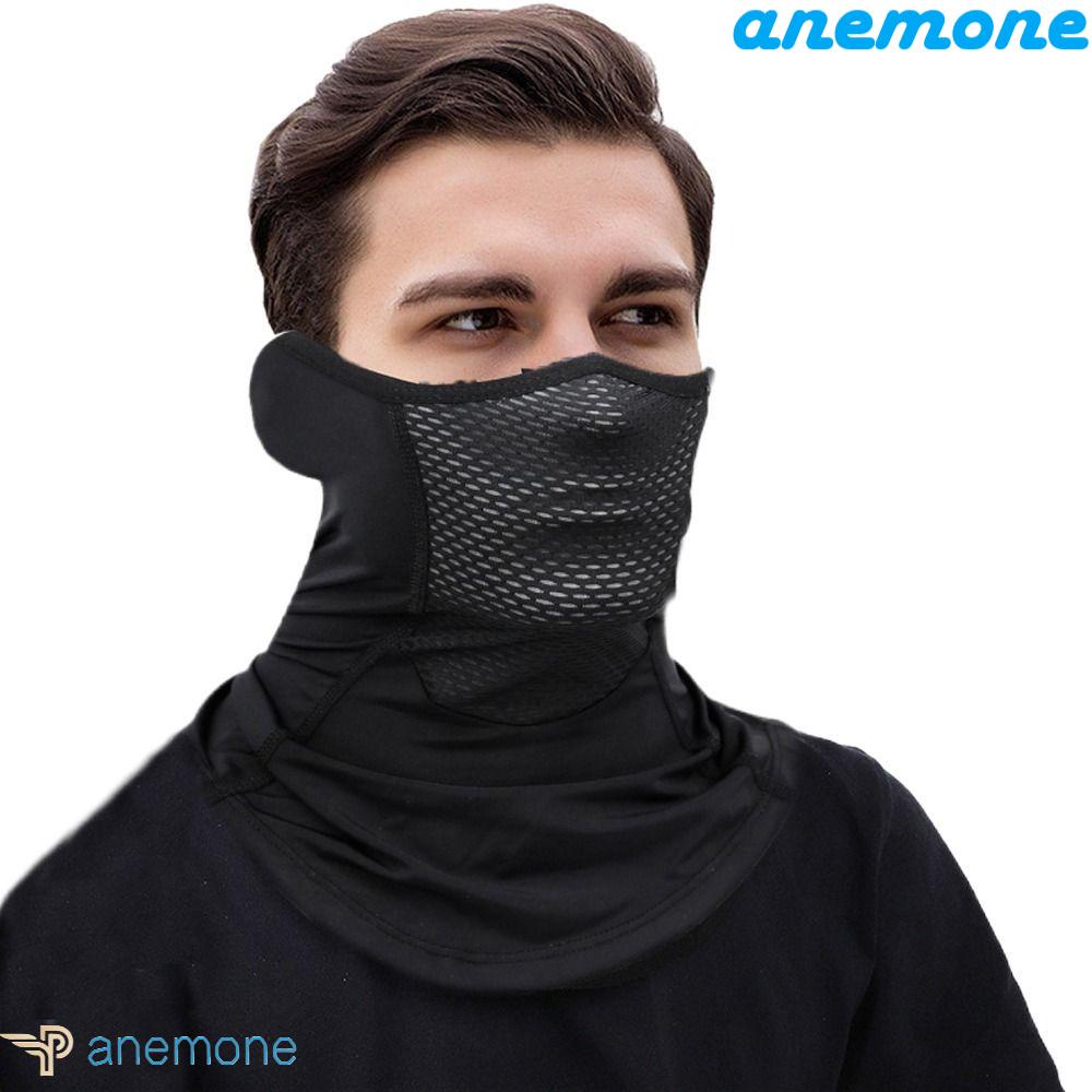 Khẩu Trang Chống Nắng Chống Tia UV Chống Bụi Bằng Lụa Lạnh Màu Sắc Trơn Dành Cho Nam