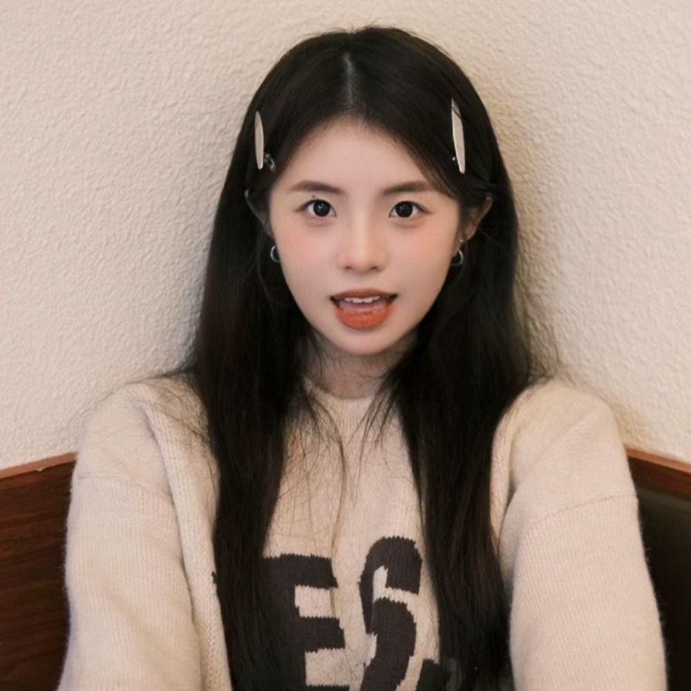 Kẹp Tóc Kim Loại Đơn Giản Phong Cách Retro|Y2k Kẹp Tóc Phong Cách Harajuku Hàn Quốc Không Để Lại Dấu Vết Dành Cho Bạn Gái