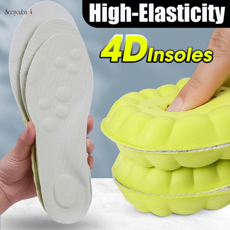 Đệm Lót Giày 4D Siêu Mềm Mại Thoáng Khí Chống Sốc Cho Nam Và Nữ