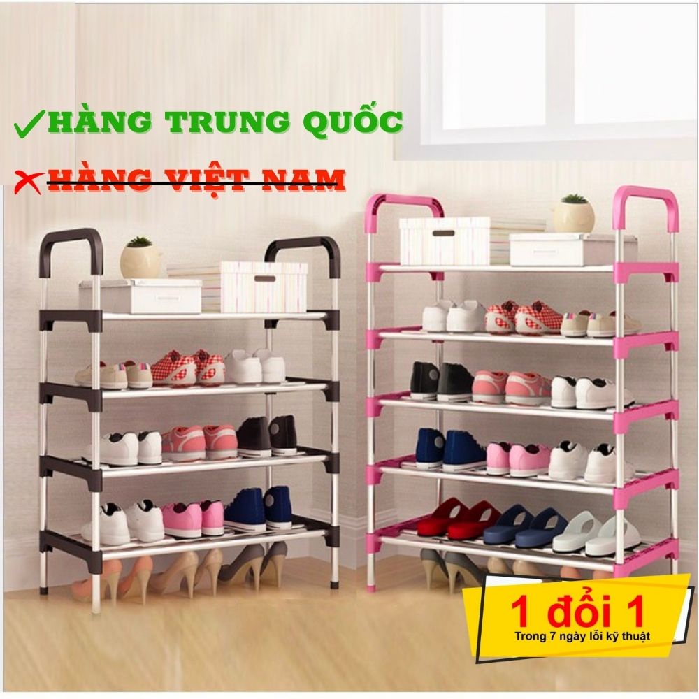 KỆ GIÀY 6 TẦNG INOX KHUNG ĐEN MẪU MỚI 2023, Kệ để giày dép Inox đa năng, Kệ Giày Dép 5 Tầng Inox Cao Cấp
