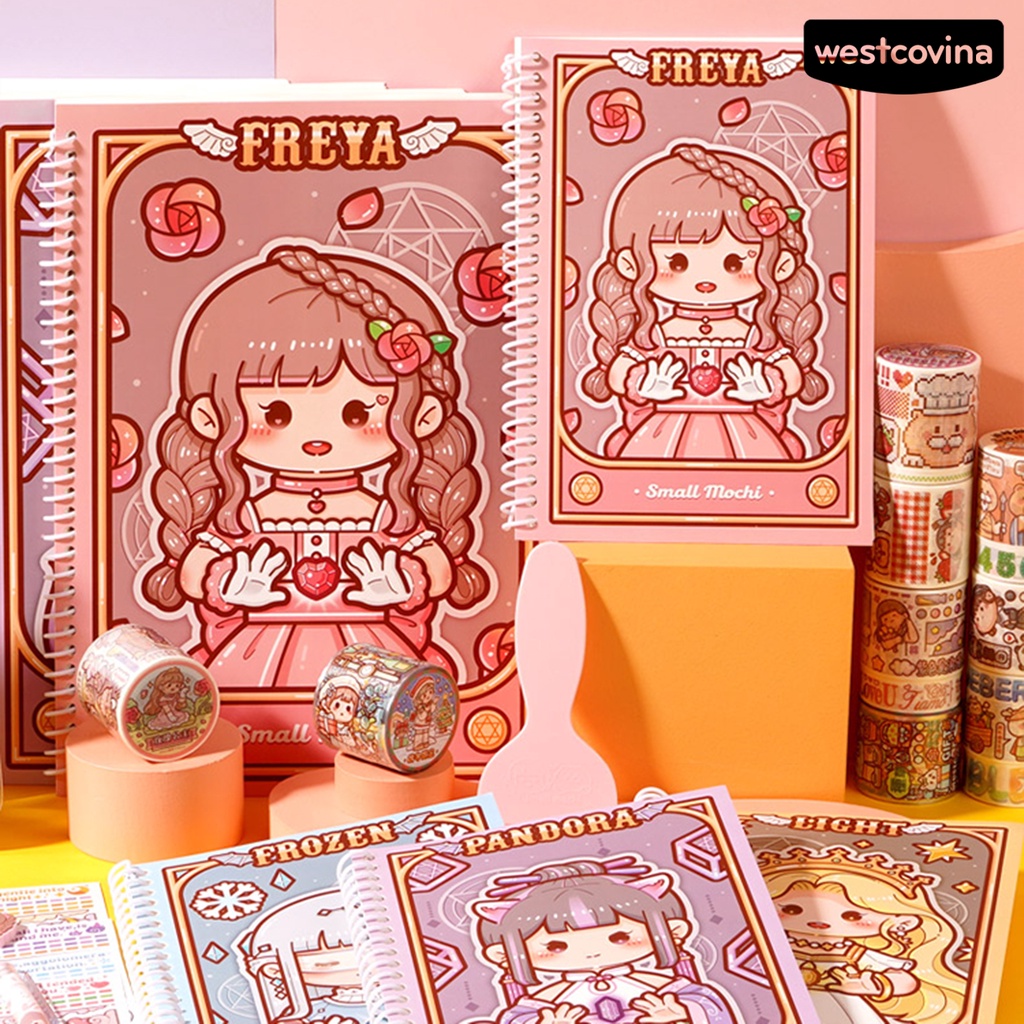 [COD]♪Sổ Tay In Hoạt Hình Dễ Thương Có Thể Nạp Lại Tiện Dụng DIY