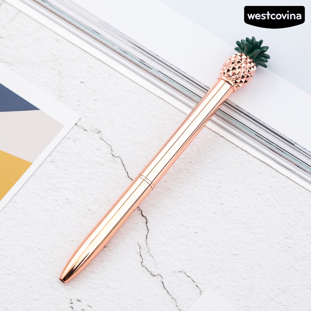 [COD]♪Bút Bi Vỏ Kim Loại Chống Trượt Dễ Thương