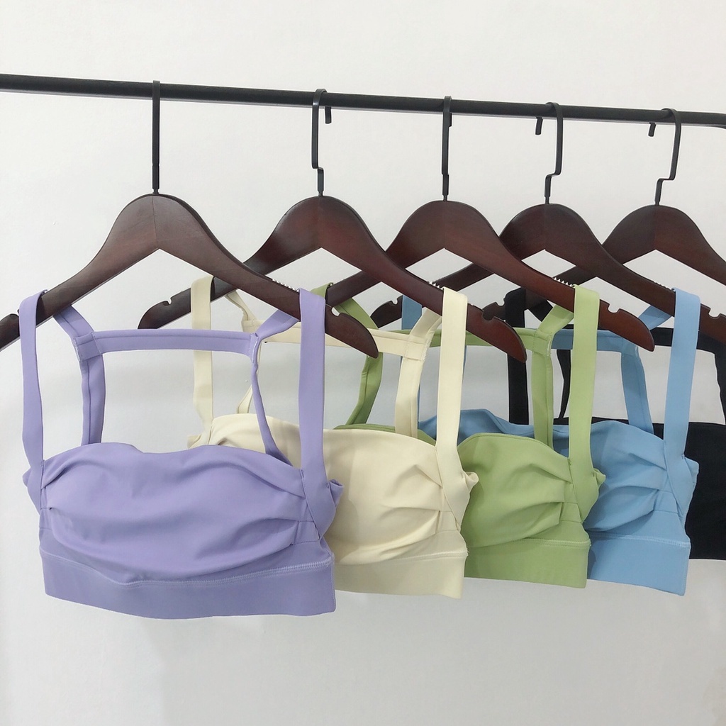 Áo Ngực Thể Thao Vải Lụa Chống Sốc Thích Hợp Chạy Bộ yoga thời trang năng động thoải mái nhiều màu tùy chọn