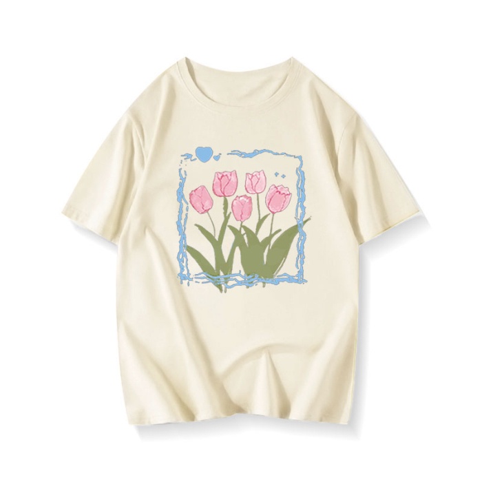 Áo Thun Unisex 100% Cotton Nguyên Chất Ngắn Tay Phong Cách Hàn Quốc Mới NRVP 2023