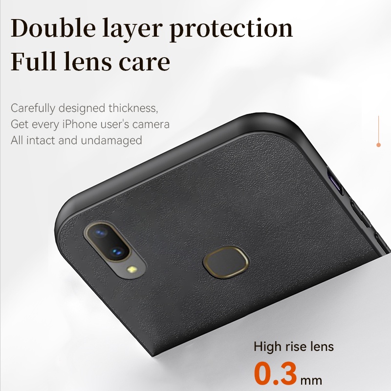 Ốp Điện Thoại TPU Phối Da PU Cao Cấp Cho VIVO 1814 1815 1816 1817 1810 1807 1811 1806 1726 1727 1723 1725