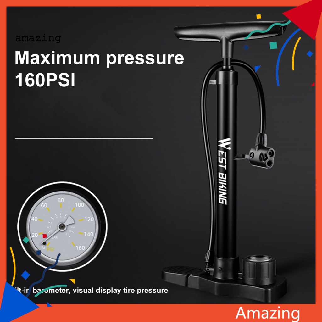 1 Bộ Dụng Cụ Bơm Hơi Xe Đạp 160Psi Bằng Thép Không Gỉ Tiện Dụng