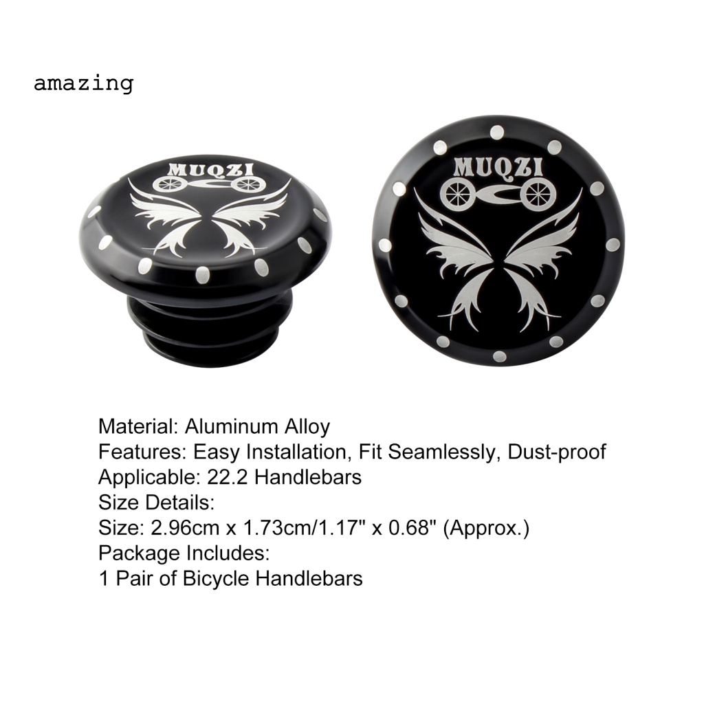 1 Cặp Nút Gắn Tay Cầm Xe Đạp Bằng Hợp Kim Nhôm Màu Sắc Đơn Giản Siêu Nhẹ