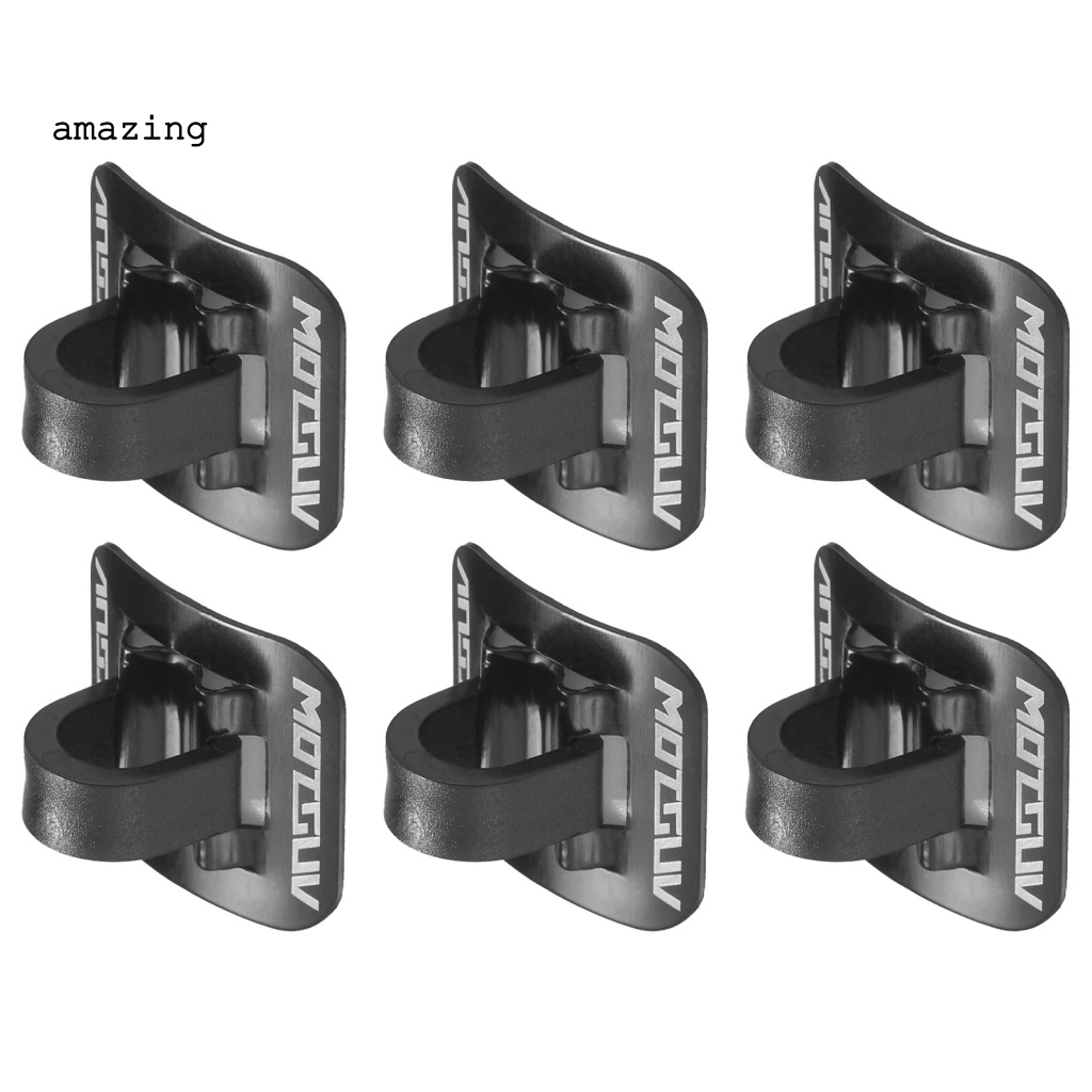Bộ 6 Kẹp Cố Định Dây Cáp Màu Đen Siêu Bền Tiện Dụng Cho Xe Đạp Leo Núi