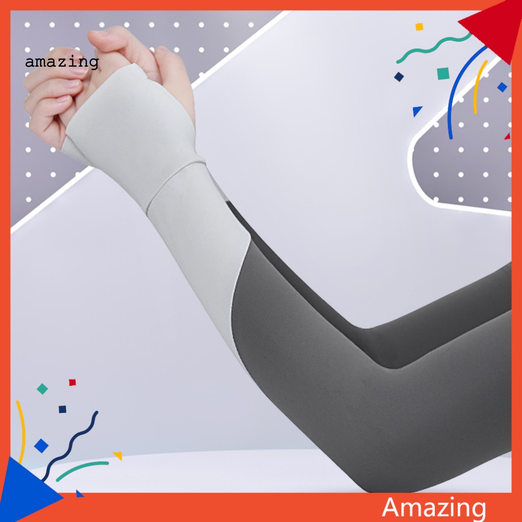 1 Cặp Ống Tay Áo Silicone Chống Trượt Màu Tương Phản Khi Đạp Xe / Câu Cá