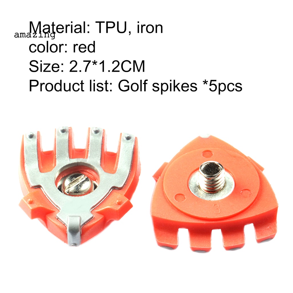Set 5 Đinh Tán Mềm Mại Gắn Đế Giày Đánh Golf Chuyên Dụng