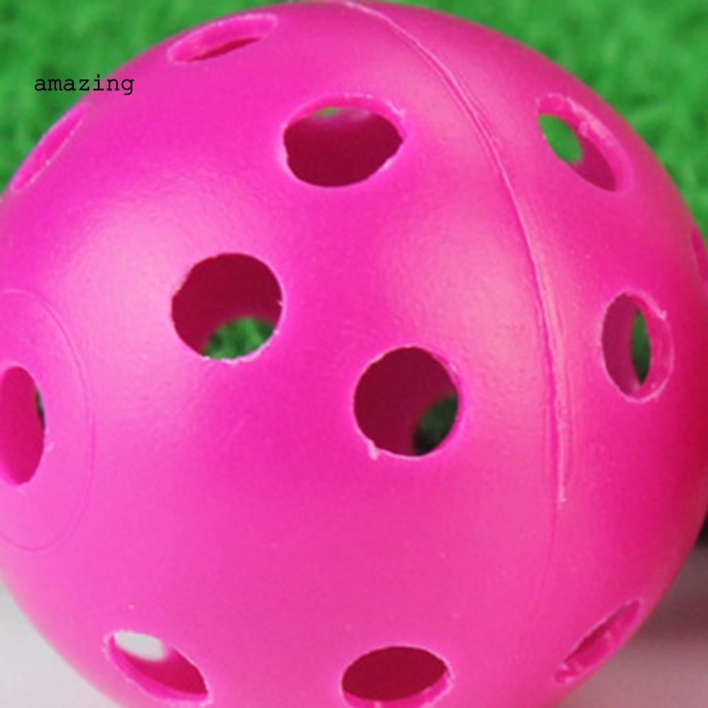 Bộ 10 Quả Bóng Golf Màu Sắc Trơn Thiết Kế Đục Lỗ Tiện Dụng