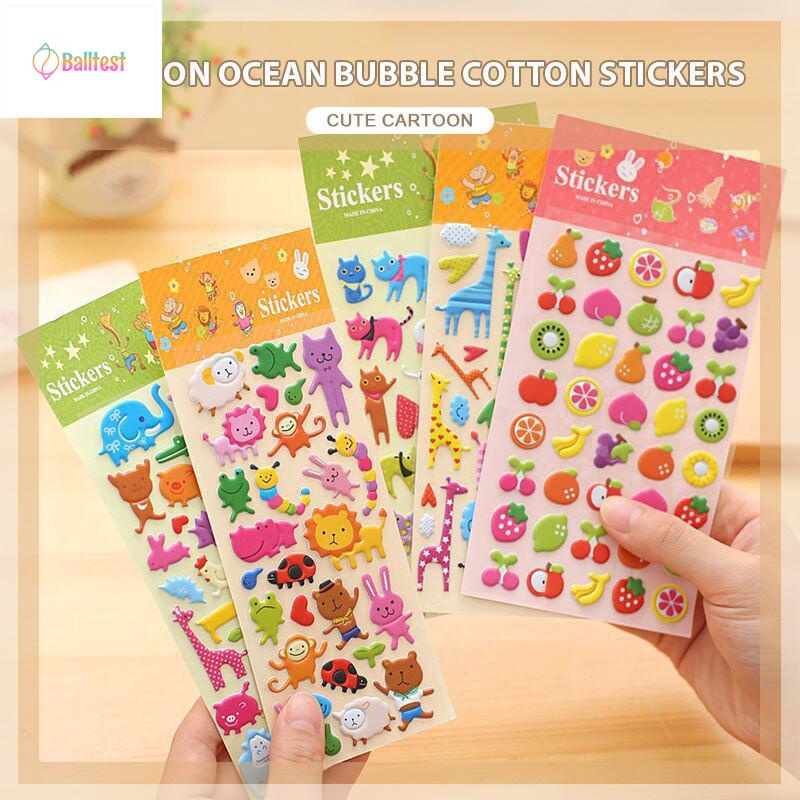 💜Hình dán sticker 3d nổi cute chống nước chữ động vật siêu nhân công chúa dễ thương trang trí cho bé trai gái