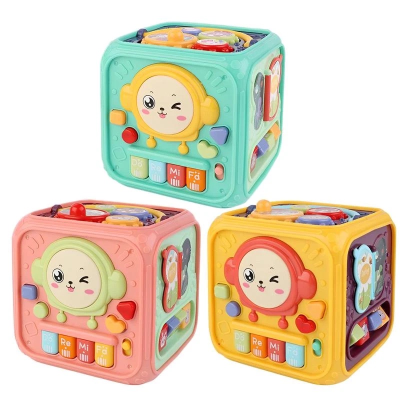 6 IN 1 ACTIVITY MUSICAL TOYS CUBE KIDS LEARNING TOYS BABY DRUMMING ALAT MUSICAL CUBE EARLY EDUCATION TOY