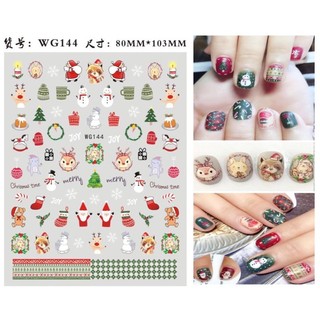 sticker noel dán móng tay nail Ảnh thật