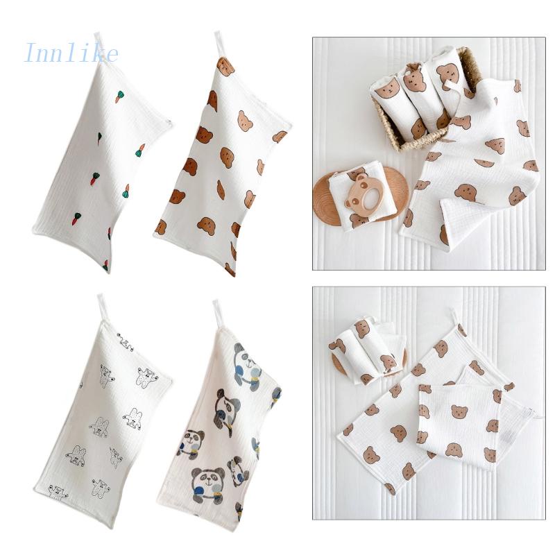 Khăn Lau Mặt 4 Lớp Chất Liệu Cotton Muslin Mềm Mại Dành Cho Bé Sơ Sinh