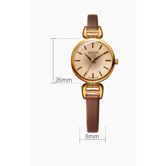 Đồng Hồ Quartz Julius Đính Đá Phong Cách Retro 925