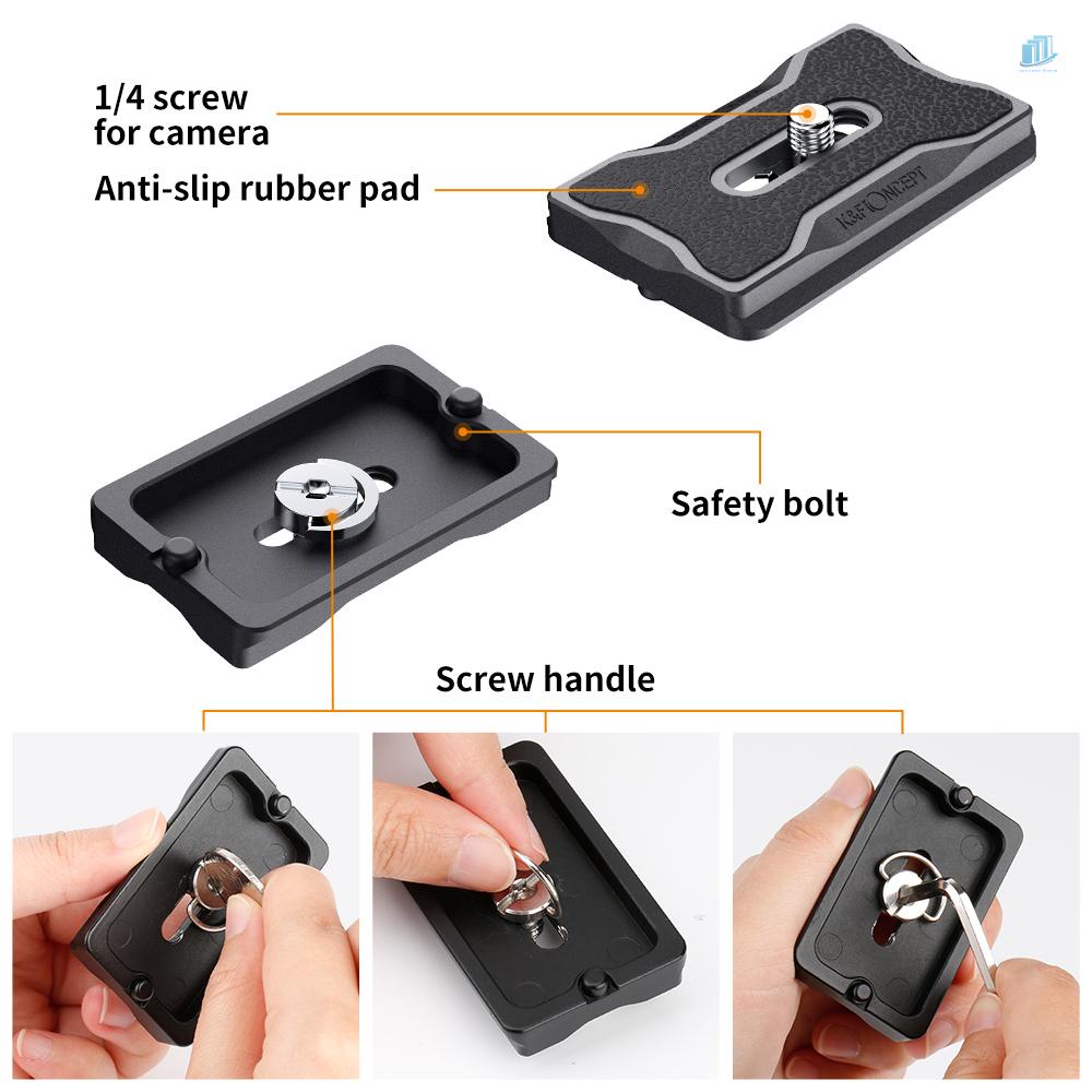 Bộ Chuyển Đổi Gậy Ba Chân Đầu Bi Lớn 35mm Nối Nhanh Ốc 1 / 4 Inch BH-35L Tháo Gỡ Nhanh Bằng Hợp Kim Nhôm Cho smartwatchinone K &amp; F