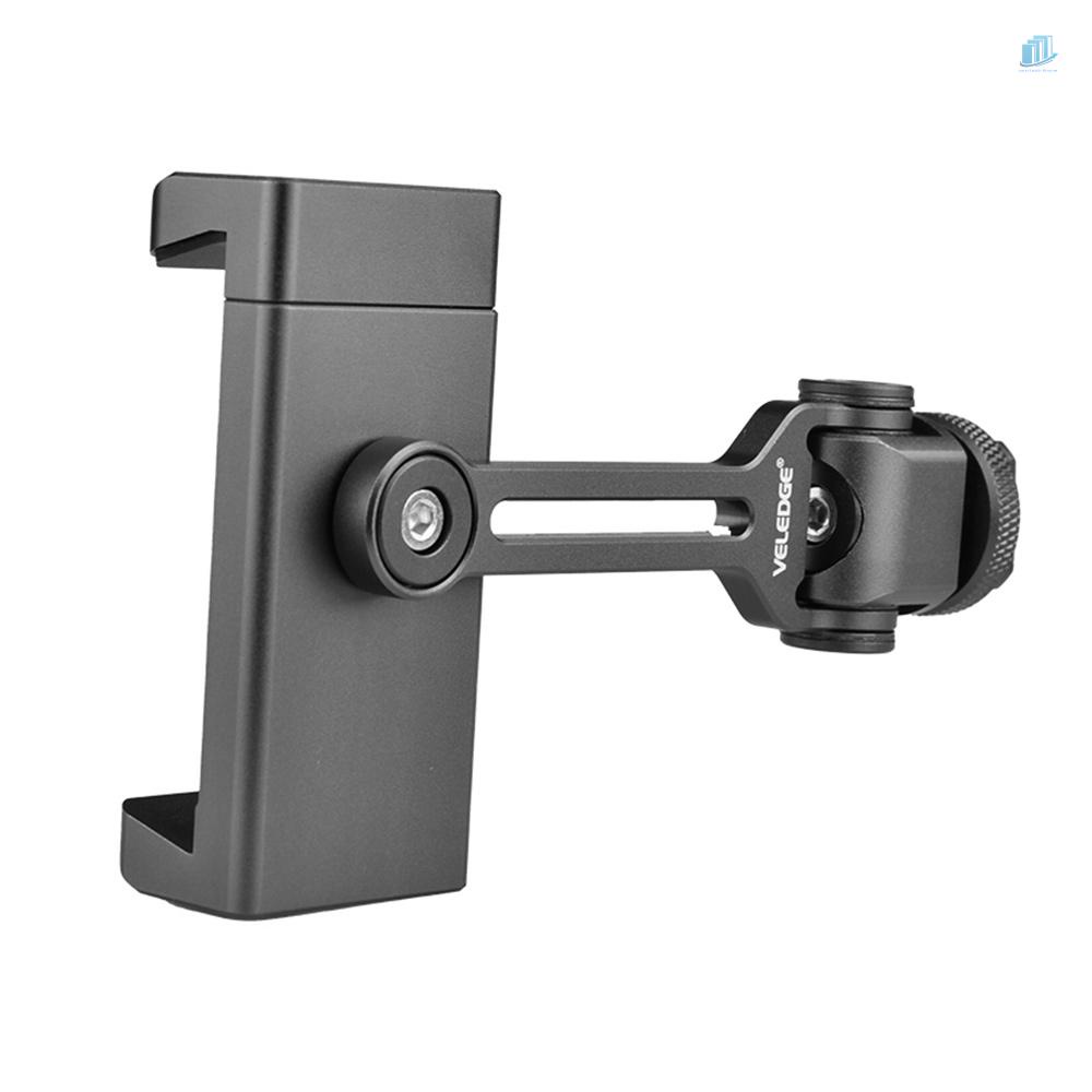 Giá Đỡ Điện Thoại Bằng Hợp Kim Nhôm Xoay 360 Độ Tiện Dụng° Giá Đỡ Điện Thoại Có Thể Xoay Được Kèm Ngàm Gắn Đôi Cho Smartphone Vlog Selfie Live Streaming Video Recording