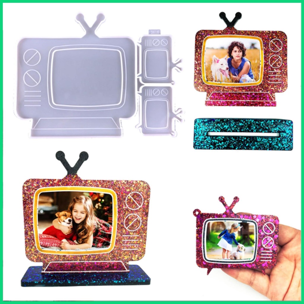 Khuôn Silicone Làm Móc Khóa / Mặt Dây Chuyền Thủ Công DIY Hình TV Mini