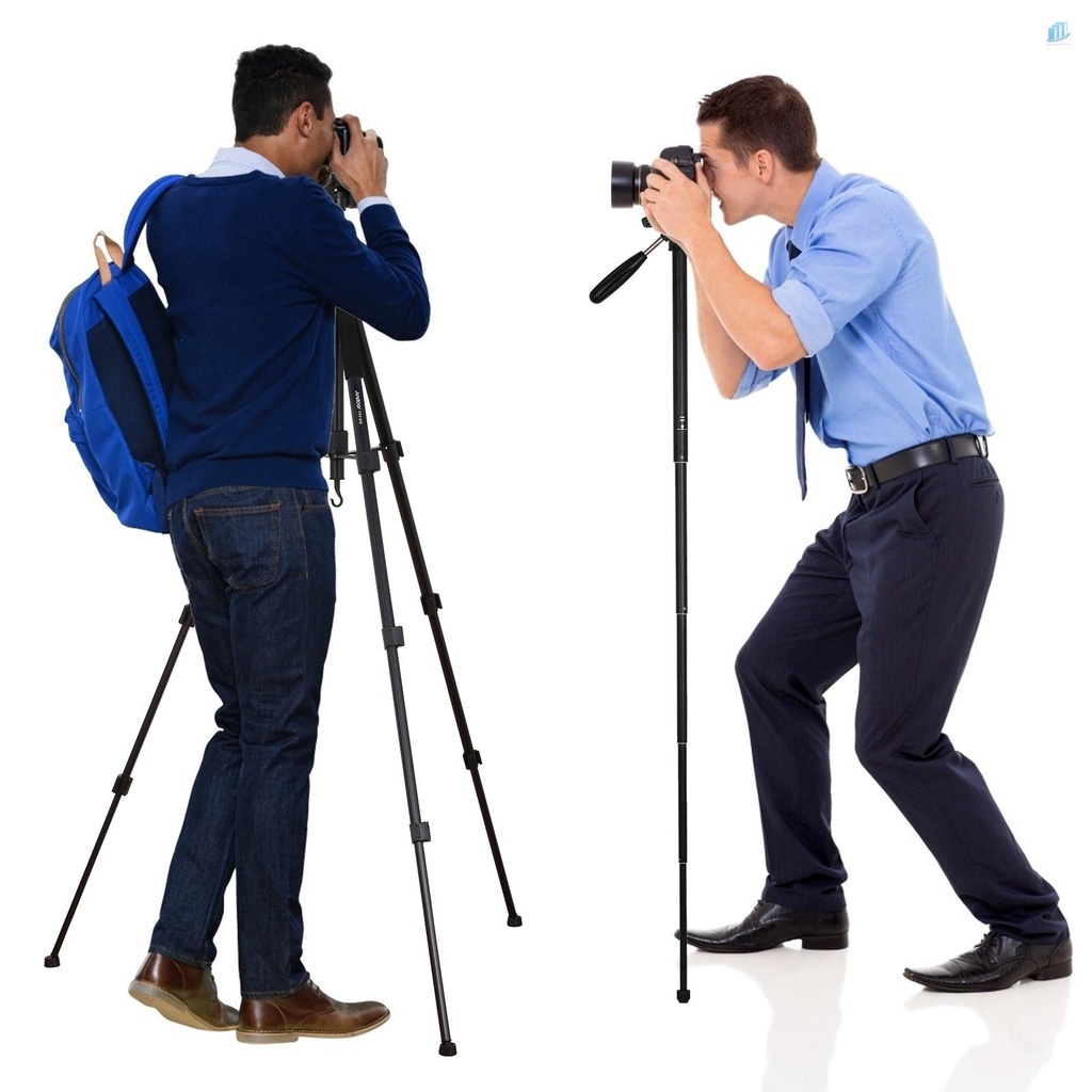 Gậy Ba Chân Di Động Bằng Hợp Kim Nhôm Xoay 360 Độ Cho Máy Ảnh Andoer TTT-010 180CM / 70.87Inch° Ốp Điện Thoại Có Thể Xoay Vòng 5kg / 11lbs Tải Trọng 5kg / 11lbs