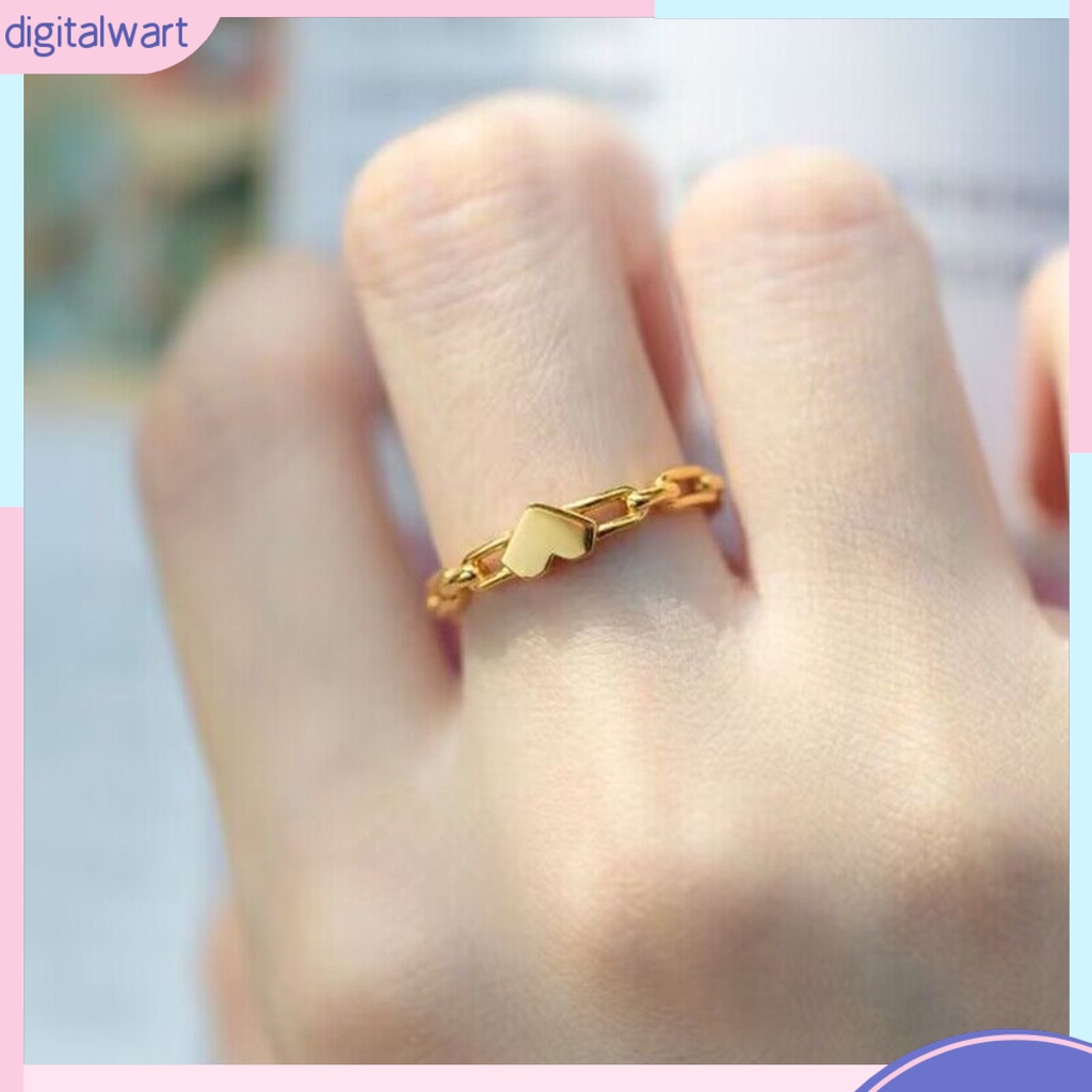 Nhẫn Hình Trái Tim Nhỏ Mạ Vàng Không Gây Dị Ứng Thời Trang Cho Nữ