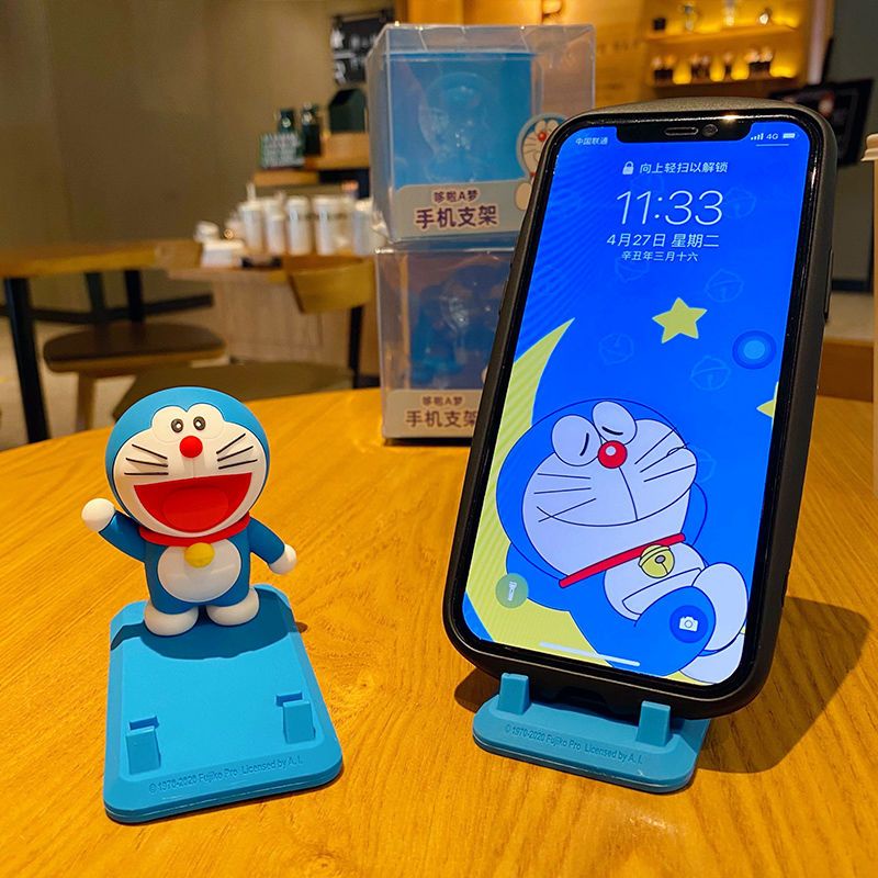 Giá Đỡ Điện Thoại Để Bàn Tùy Chỉnh Hình Doraemon Dễ Thương Dùng Làm Quà Tặng