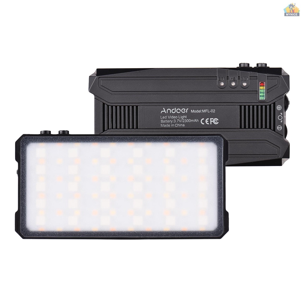 Bộ 90 Đèn LED Andoer MFL-02 5W RGB 3000K-6500K CRI 95 Đa Năng Có Thể Điều Chỉnh Độ Sáng