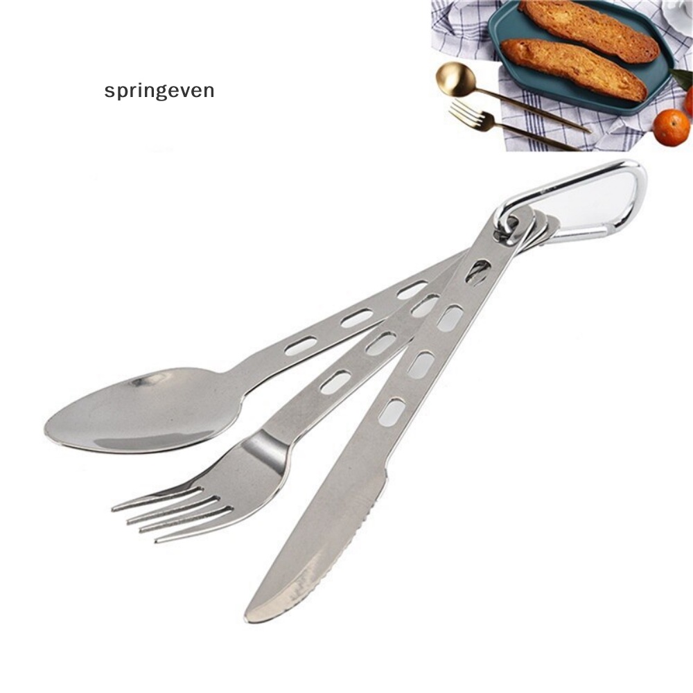 Bộ 3 Muỗng Nĩa Bằng Titan Siêu Nhẹ Tiện Dụng Cho Gia Đình