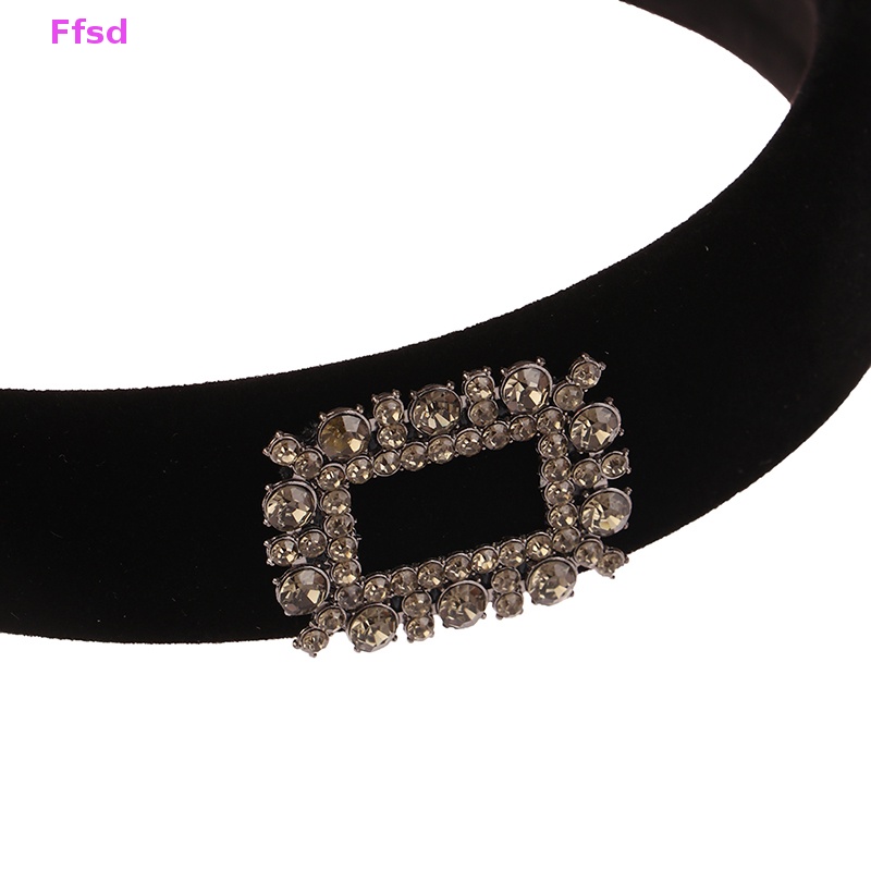 {Ffsd} Băng Đô Cài Tóc Bằng Nhung Đính Kim Cương Giả Tối Giản Rửa Mặt Cho Nữ * Bán Chạy