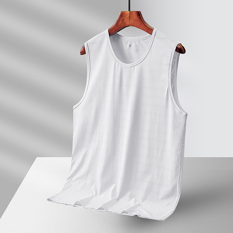 Áo thun VUNC sát nách vải lụa lạnh gọn nhẹ thoáng khí nhanh khô thời trang mùa hè trẻ trung dành cho nam