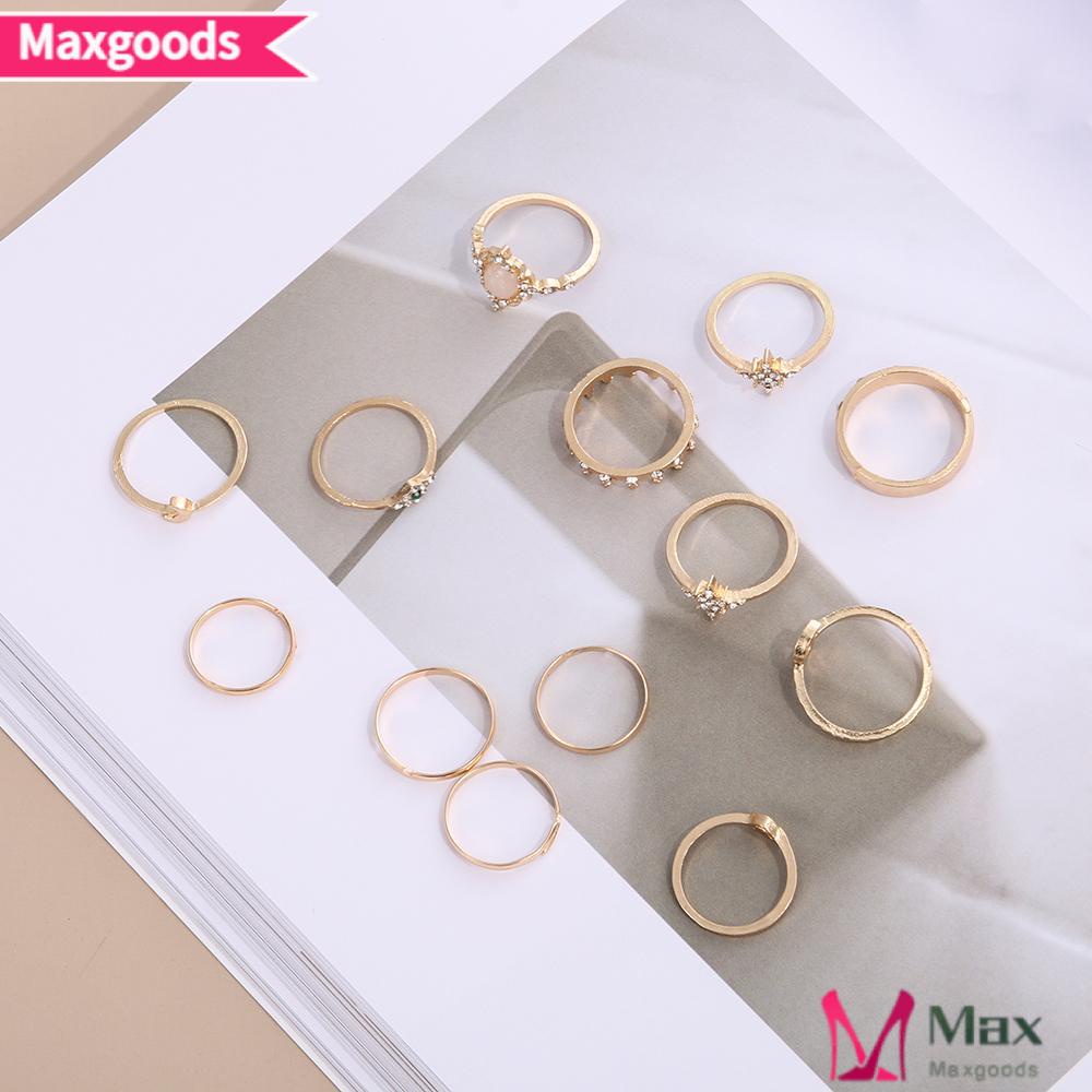 Set 13 Nhẫn Opal Phong Cách Bohemian Thời Trang Cho Nữ