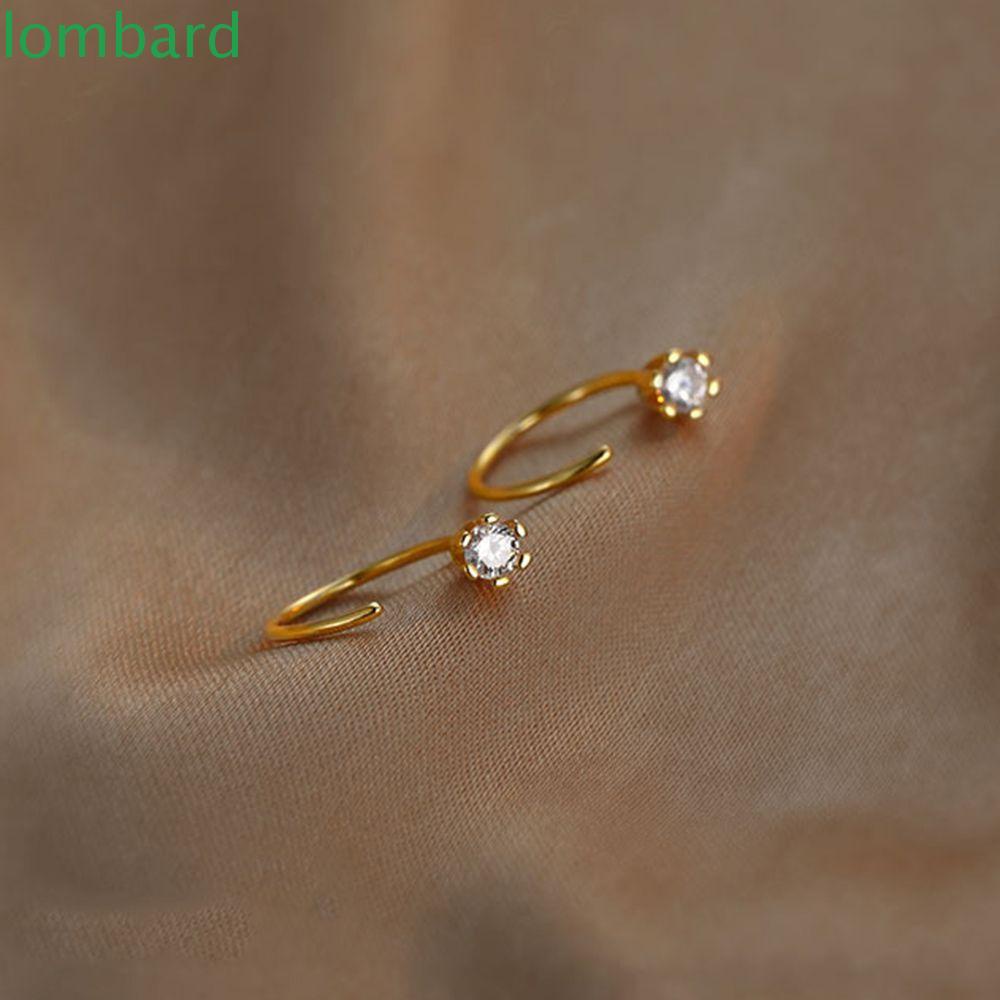 Bông Tai Helix Xỏ Sụn S925|Khuyên Xỏ Tai Đính Đá Zircon Phong Cách Hàn Quốc