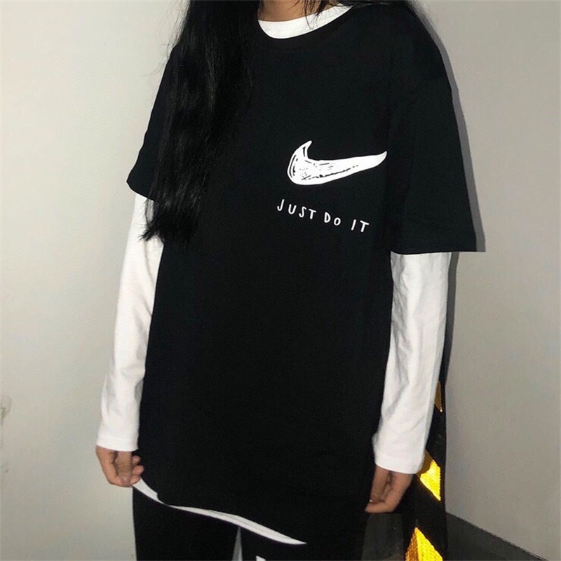 N88- Áo Thun Tay Ngắn Phiên Bản Giới Hạn In Chữ just do it overseas Thời Trang Mới