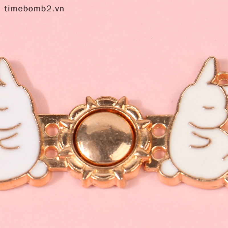 {Timebomb} Kẹp Thắt Lưng Quần Jean Có Thể Điều Chỉnh Phối Nút Bằng Kim Loại Cho Nữ