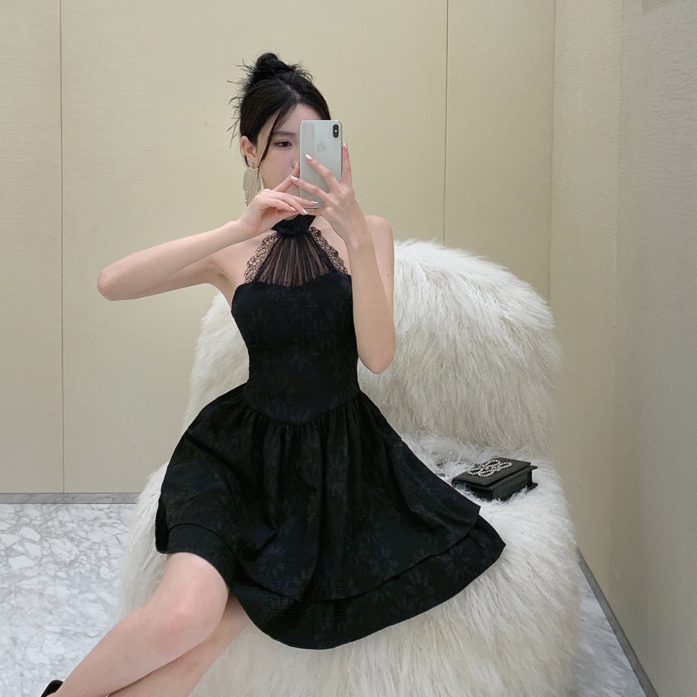 Đầm Dáng Chữ A Phối Ren Hoa Thiết Kế Mới Xinh Xắn Thời Trang Dành Cho Nữ