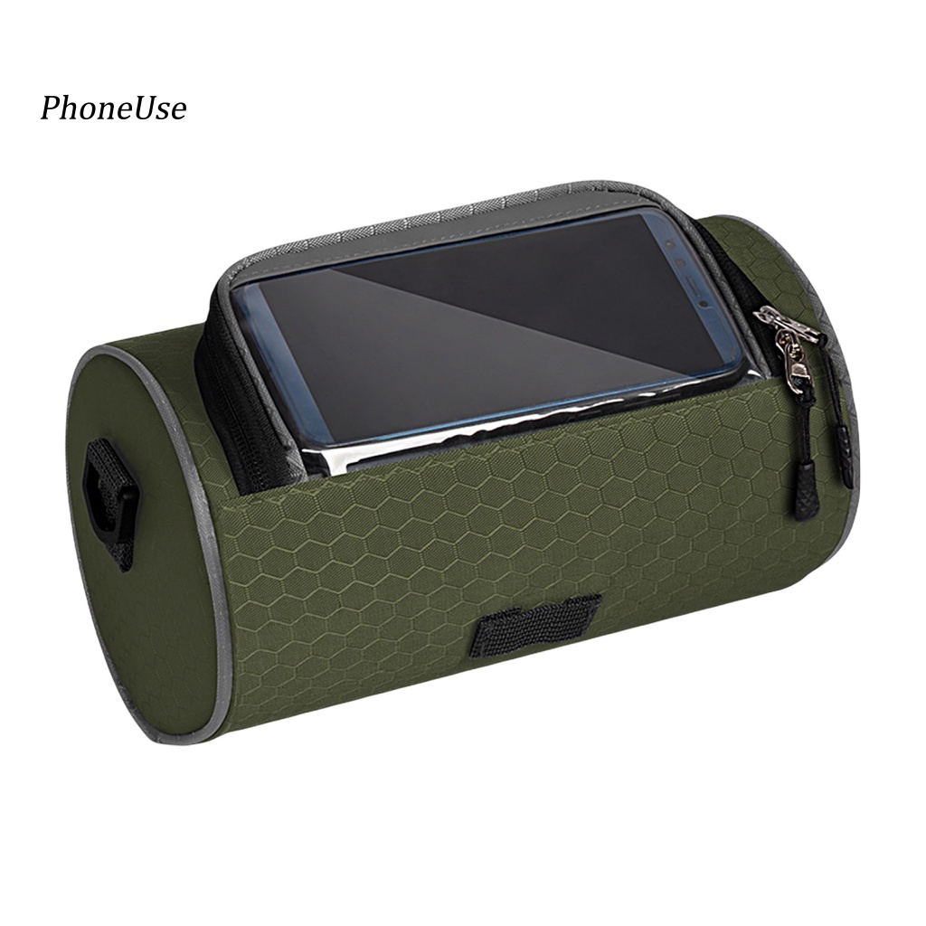 Túi Da PU 3L Chống Nước Chống Trầy Gắn Khung Trước Xe Đạp